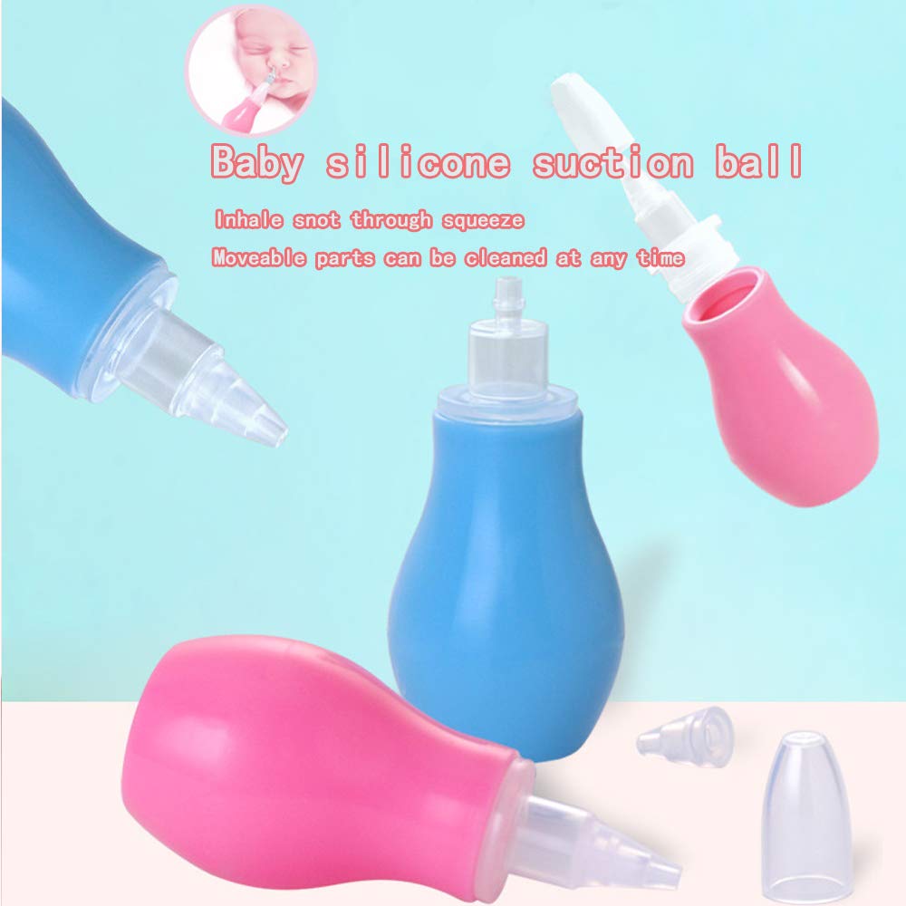 ZELINYE Baby Grooming Kit, 8 in 1 with Brush, Comb, Nail Clipper and File, Nasal Cleaner, Finger Toothbrush, Scissors, Portable Newborn Essentials Set Pink