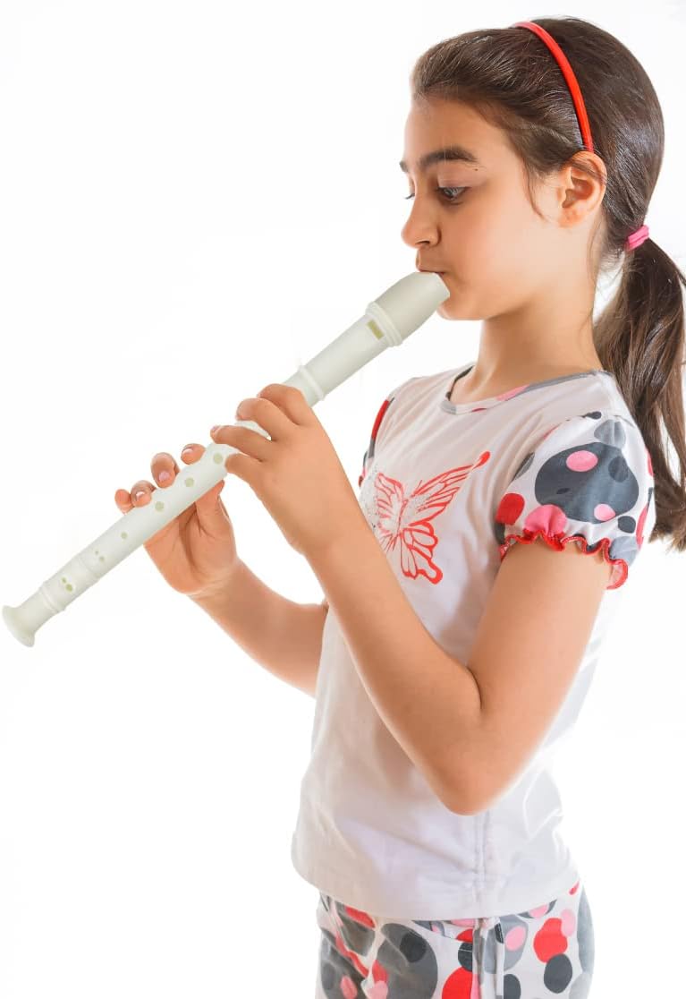 15 PCS 8 Holes Soprano Recorder - Plastic German Style Descant Flute Instrument With Cleaning Rod for Kids, Students, Beginners, Class Rewards