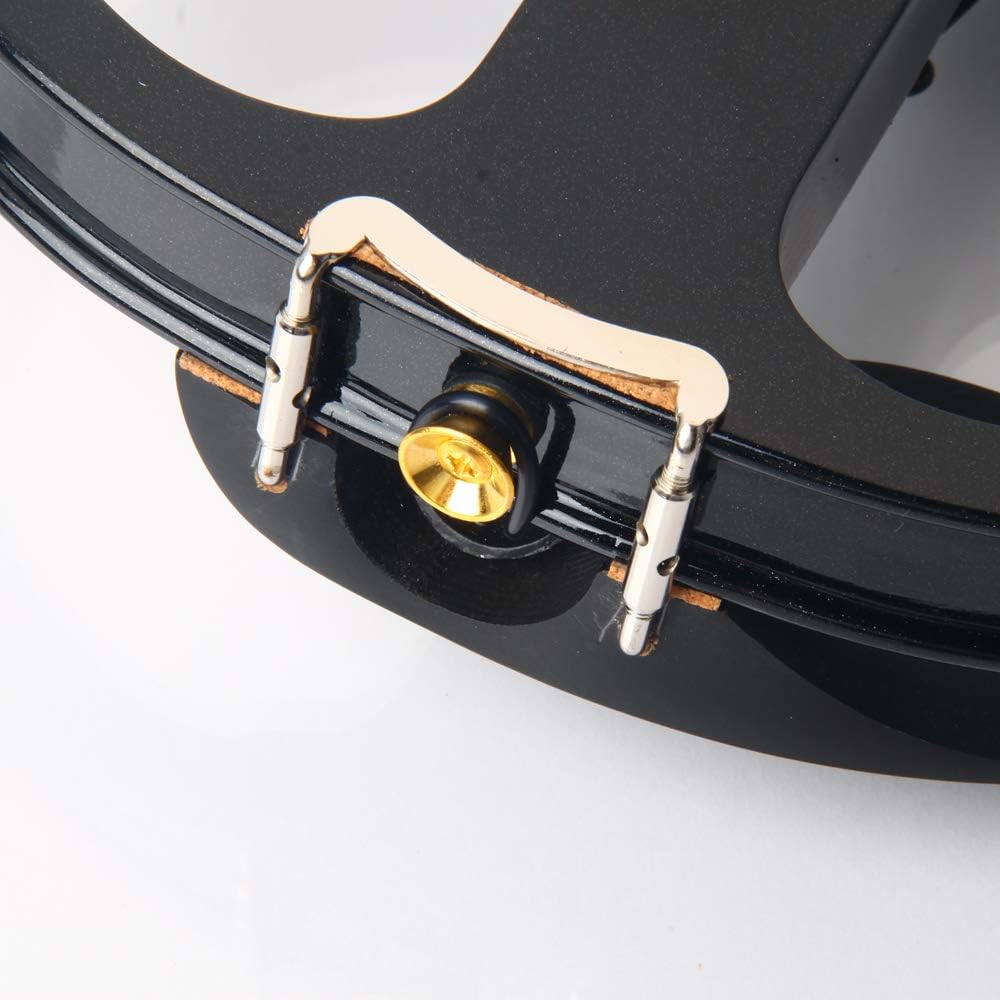 Electric Violin 4/4 Kit, Electric Violin 4/4 Full Size for Adults, Students,Beginner Violin Set with Case, Bow, Rosin, and Headphones,Black Violin