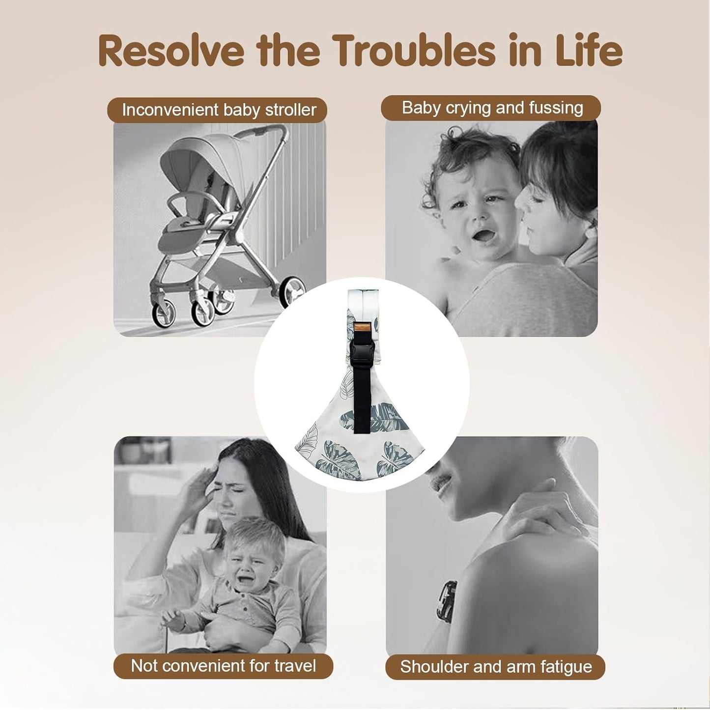 Baby Sling Carrier,Toddler Carrier, 2025 New Baby Sling,Portable and Lightweight Sling,Non-Slip Hip Seat Carrying 10-30lbs(Grey)