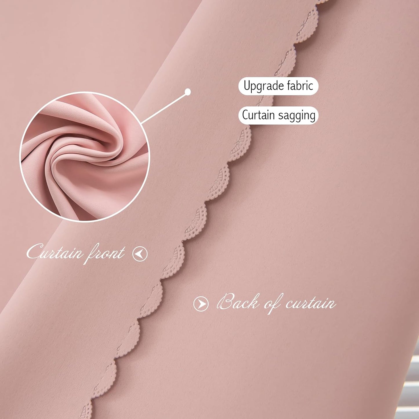 Self Adhesive Blackout Curtains- Stick on Curtains Shades Window Blinds Curtains No Rod Needed Easy to Hang Curtain, Use for Bedroom, Living Room,Roman Shades, 35" W X 71" L, Pink, 1 Panel