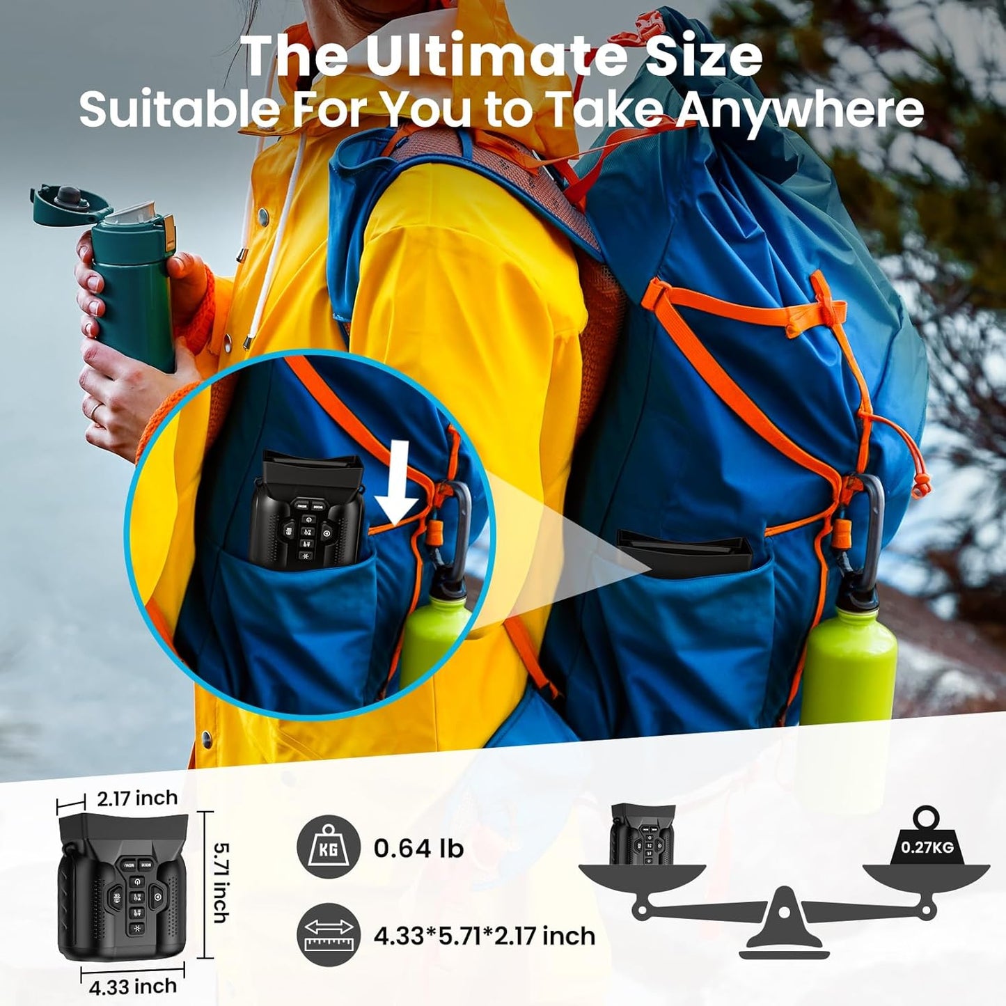 Night Vision Goggles, 4K Night Vision Binoculars, 3.0" HD Display, Portable 9 Gear Nightvision,10X Digital Zoom and 32GB TF Card, 3500mAh Long Battery Life Binoculars with Camera