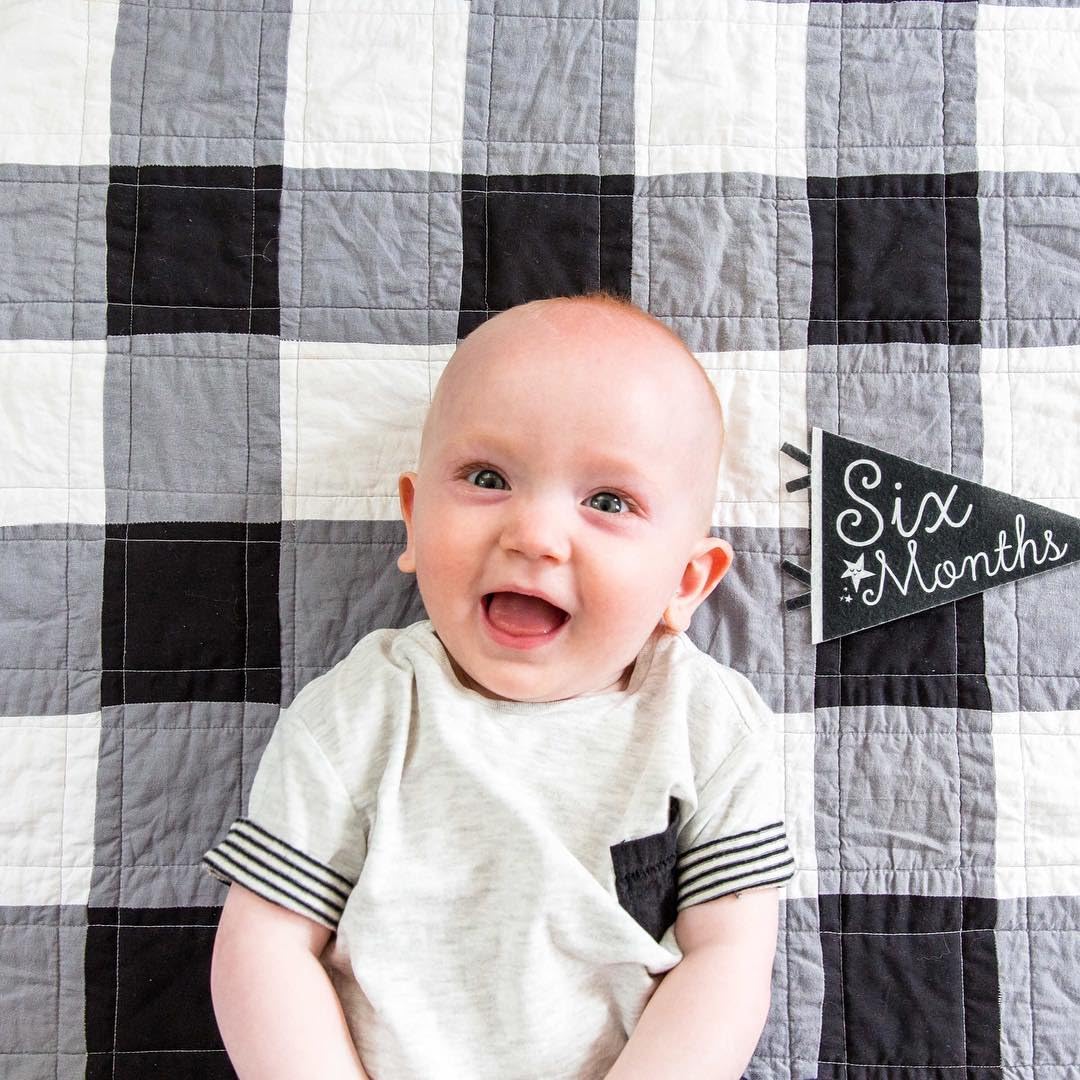 Lucy Darling Petit Milestone Pennants – Baby Monthly Milestone Pennant Flags – Newborn Photo Props & Felt Nursery Decor – Keepsake Banner Set for Baby Photos – Little Stargazer