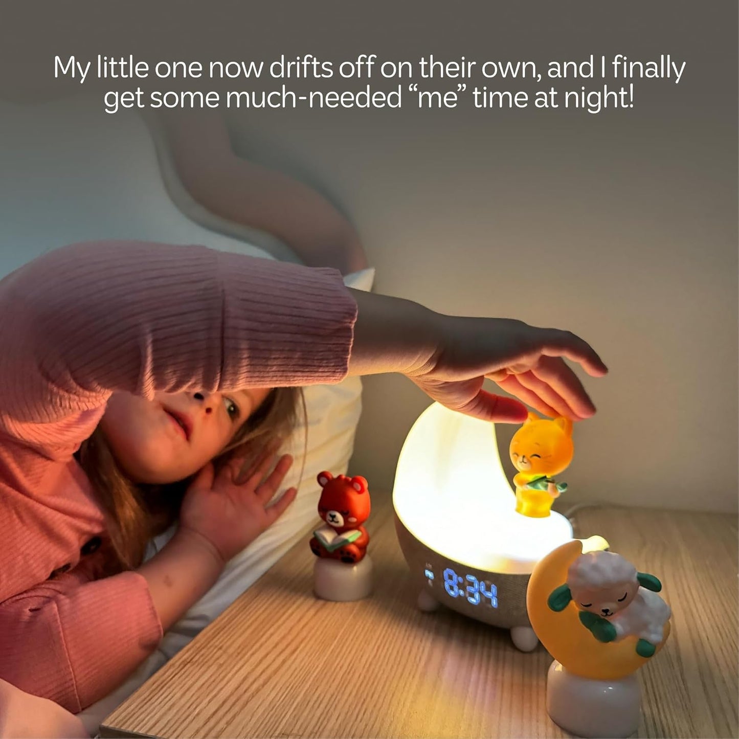 Move2Play, Dozi Sound Machine | 3Hrs+ of Content | Night Light | Toddler & Kids Alarm Clock | Soother | Ok to Wake | White Noise & Lullaby Music | Birthday Gift for 2, 3, 4, 5+ Year Old Boys & Girls