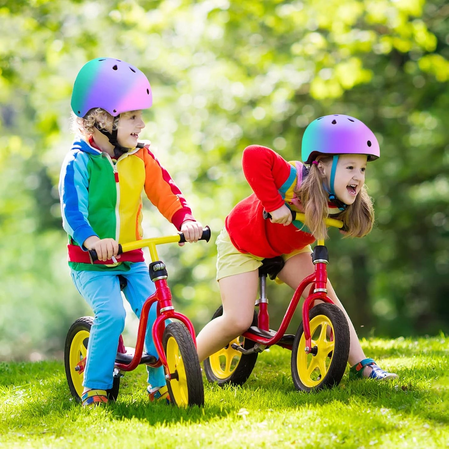Kids Helmet for 2-3-5-8-14 Ages Girls and Boys, Ventilation and Impact Resistance Toddler Helmet for Multi-Sport Bicycle Scooter Inline Roller Skate and Skateboarding