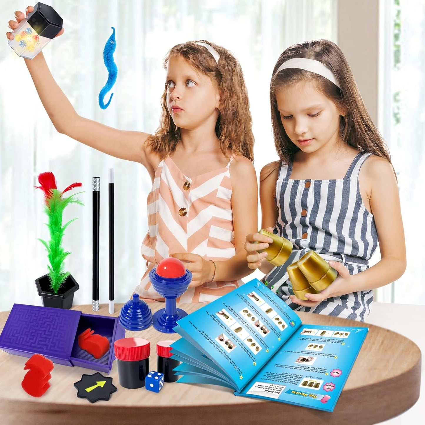 Magic Kit, Magic Tricks with Magician Costume for Kids, Magic Set for Kids Ages 6 7 8 9 10 11 12 Year Old