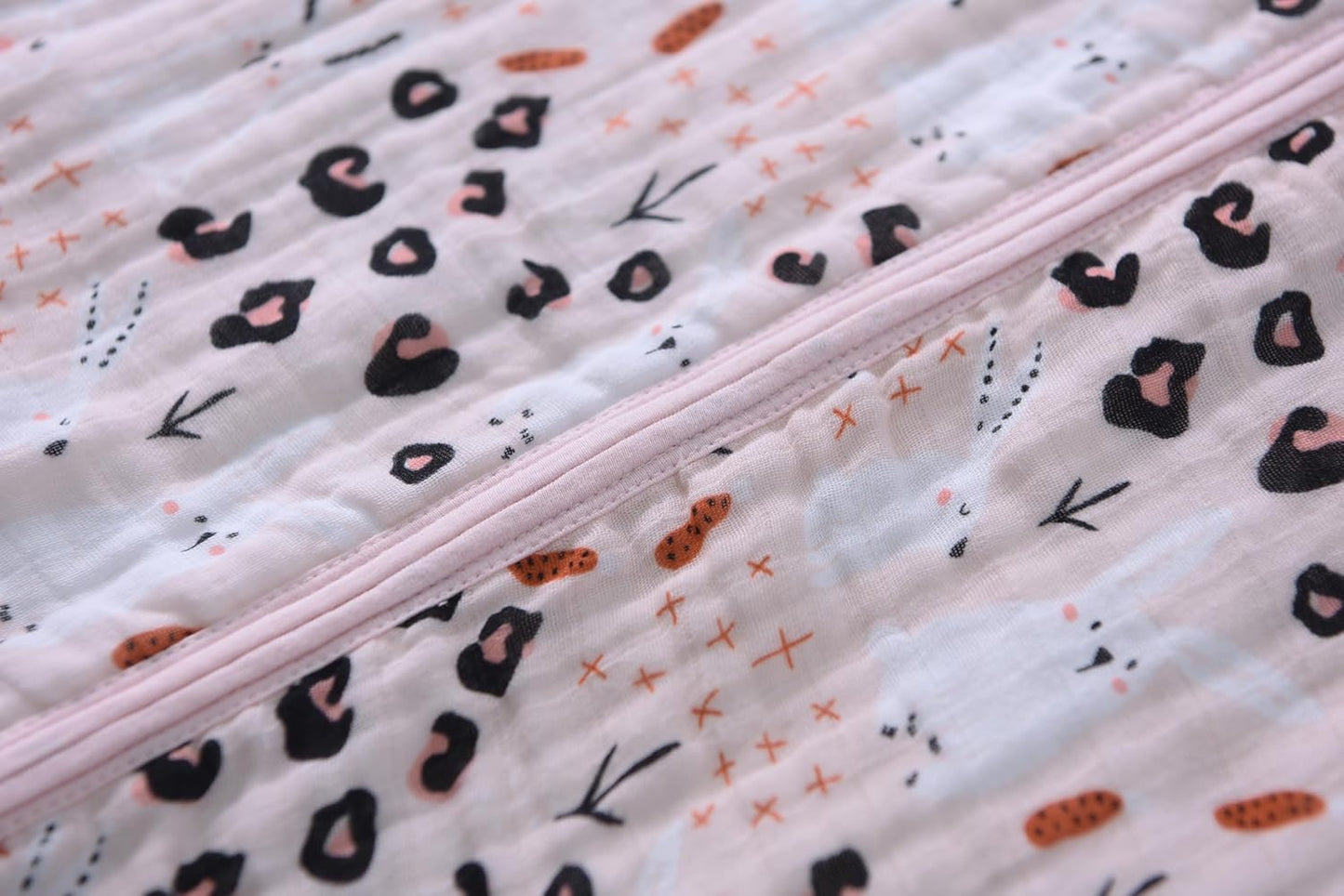 Baby Sleep Sack 6-12 Months Wearable Blanket for Babies 100% Organic Cotton 2-Way Zipper YKK 0.5 TOG Toddler Sleeping Sacks Bunny