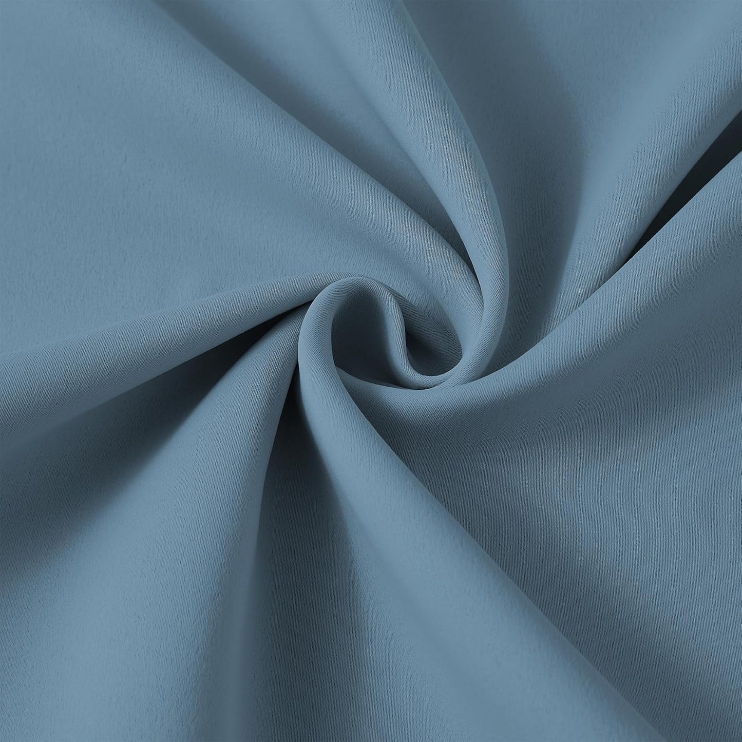 KEQIAOSUOCAI Dusty/Stone/Slate Blue Pleated Blackout Curtains 84 Inch Drop 2 Panels, Heat and Full Light Blocking Thermal Insulated Drapes for Bedroom Pinch Pleat with Hooks,40" W x 84" L