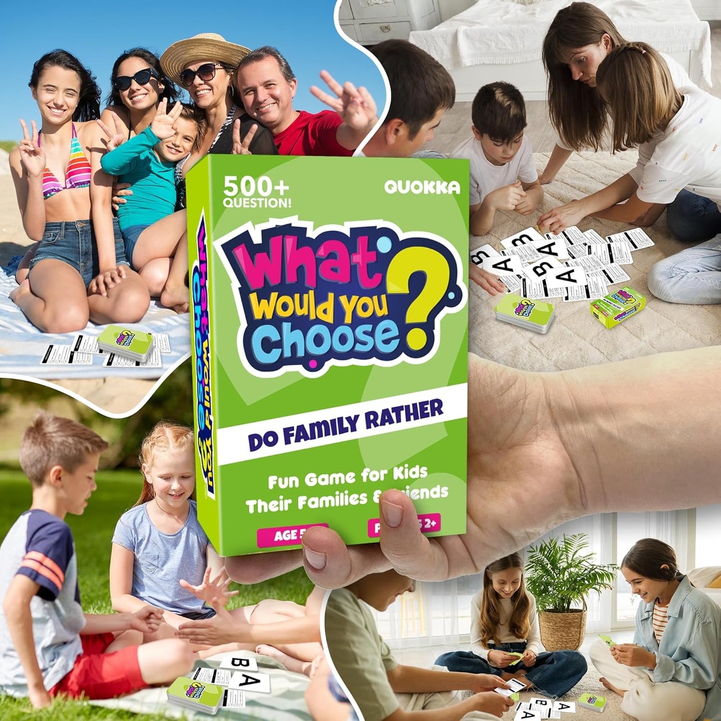 QUOKKA Board Games for Kids 8-12 Years - Family Edition - Card Game for Kids Ages 6-8 - What Would You Choose? - Pick Your Answer
