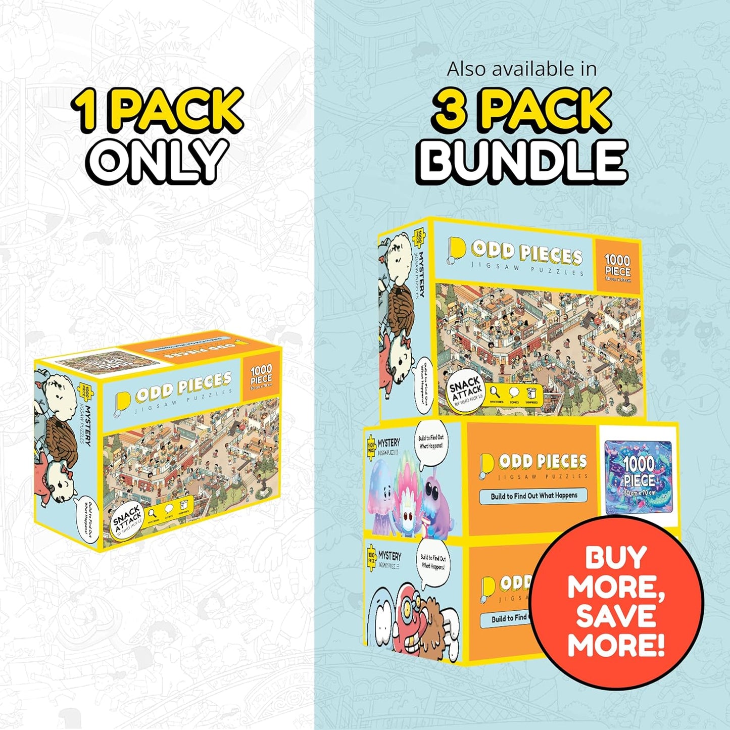 Jigsaw Puzzles 1000 Pieces - Magic Mystery Story Secret Ending Puzzle - Perfect Family Game Night for Adults & Kids - Gift Idea Unique Challenging Puzzle (Series 2)