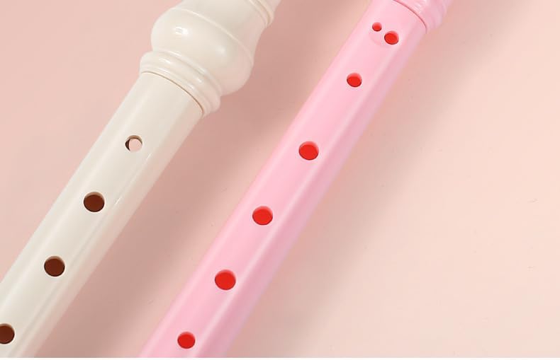 German Fingering, Natural,Soprano Recorders Descant Flute With Cleaning Rod German Style for Chrildren Kids Beginner Graduation or Back to School Gift(Brown six holes)