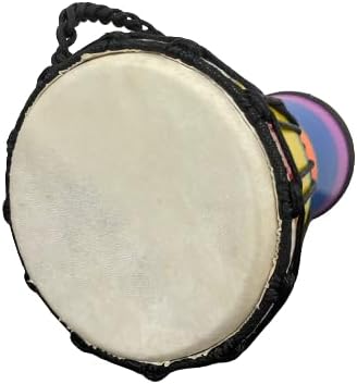 Rainbow Djembe Drum 6"x12" – Handcrafted African Drum for Kids, Preschool Music Education, Classroom Rhythm Instrument Designed in the USA