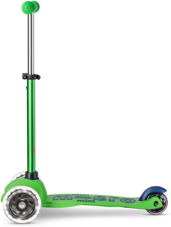 Micro Kickboard Mini Deluxe LED Three-Wheeled Lean-to-Steer Swiss-Designed Micro Scooter