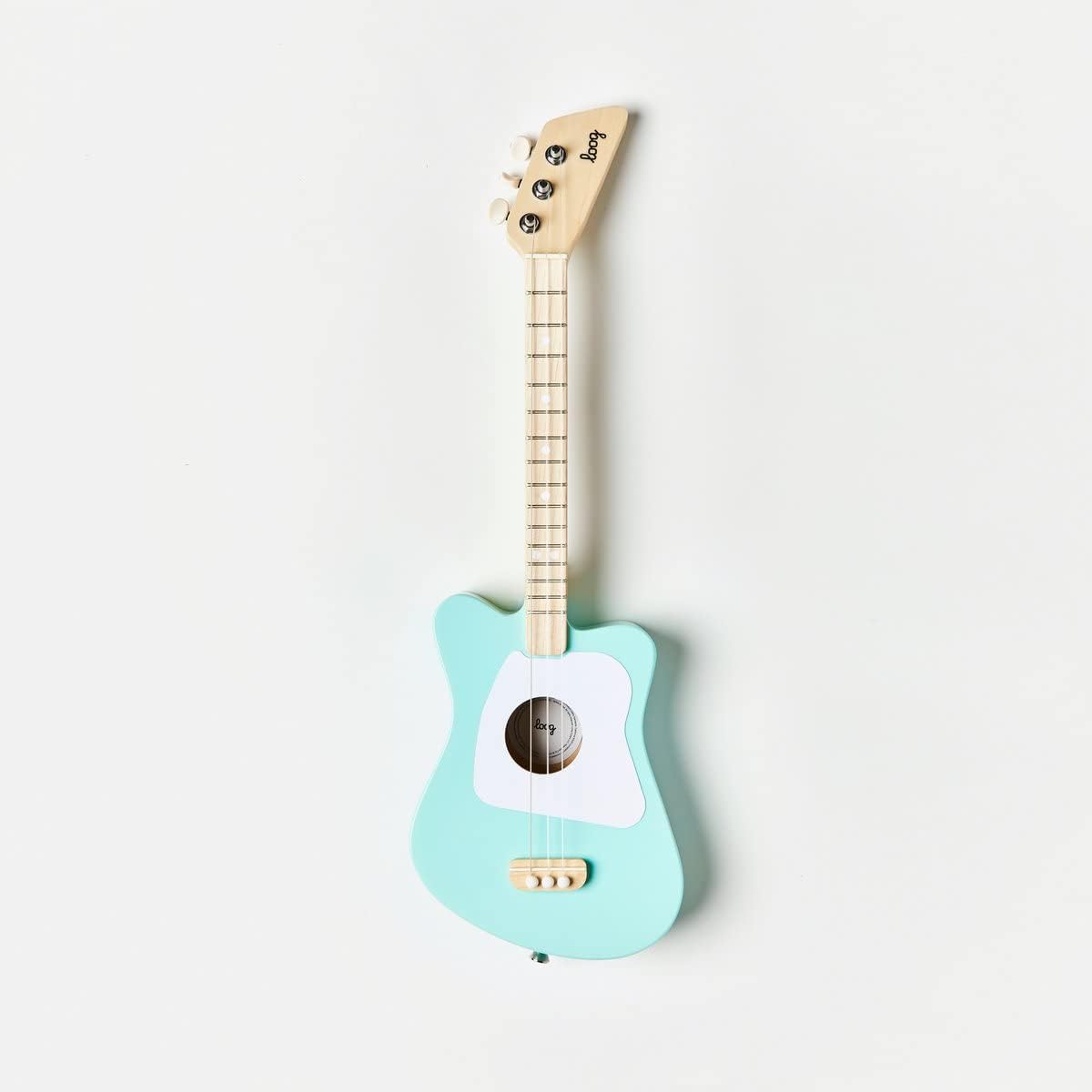 Loog Mini Acoustic kids Guitar for Beginners 3-strings Ages 3+ Learning app and lessons included