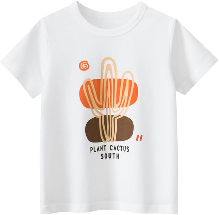 Boys' 4-Pack Excavator Short Sleeve Crewneck T-Shirts Top Tee Size 2-7 Years Toddler Boys' Value Pack Cotton T-Shirt
