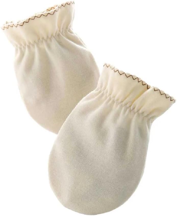 Organic Newborn Baby Scratch Mittens – 3 Pack Soft Cotton Anti-Scratch Gloves | Breathable Hand Covers for Newborns | Made in Korea