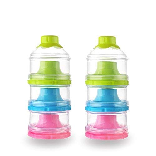 Accmor Baby Formula Dispenser, Non-Spill Stackable Formula Dispenser On The Go, Baby & Kids Snack Containers, Formula Container for Travel, BPA Free