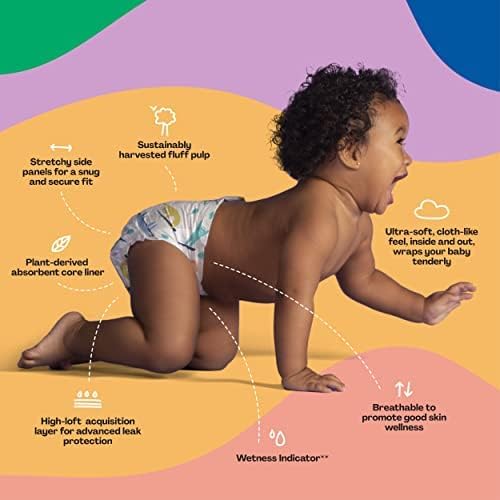 Hello Bello Premium Baby Diapers Size 5, 18 Count of Disposable, Extra-Absorbent, Hypoallergenic Baby Diapers with Snug and Comfort Fit, Alphabet Soup