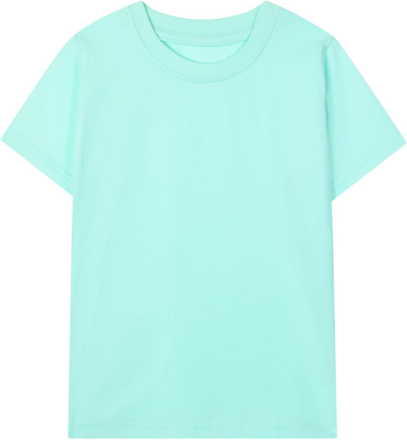 HILEELANG Kids Boy Basic Plain Cotton T-Shirts Short Sleeve Crew Neck Summer Tees 4packs 6-12 Years