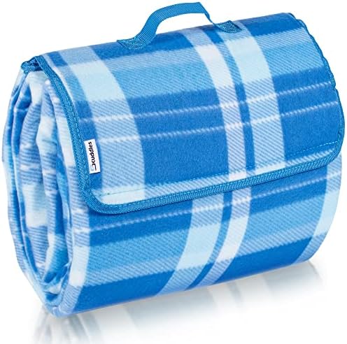 Scuddles Picnic Outdoor Blanket Park Blanket Beach Mat for Camping on Grass Oversized Seats 4 Adults Water Resistant Picnic Mat