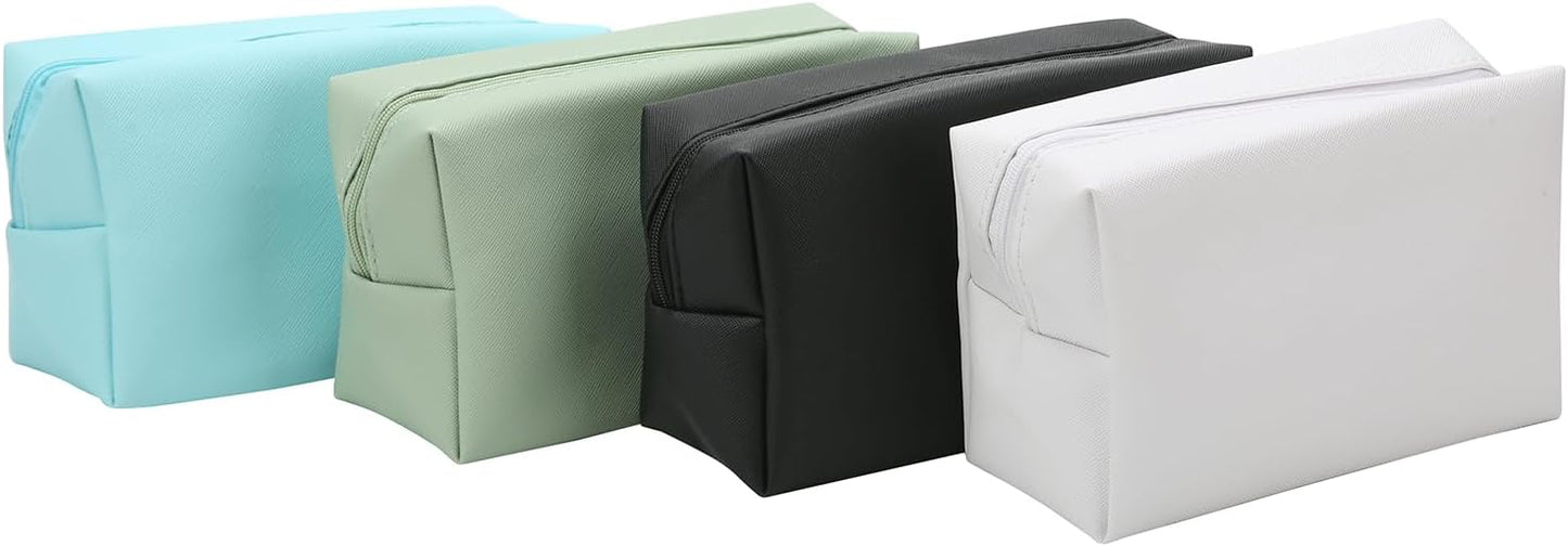 Bridesmaid Proposal Gifts Letter Cosmetic makeup bag bulk for Wedding Party Favors Bachelorette party decorations Toiletry Organizer Bag Makeup Case Gift (6, White&Black)