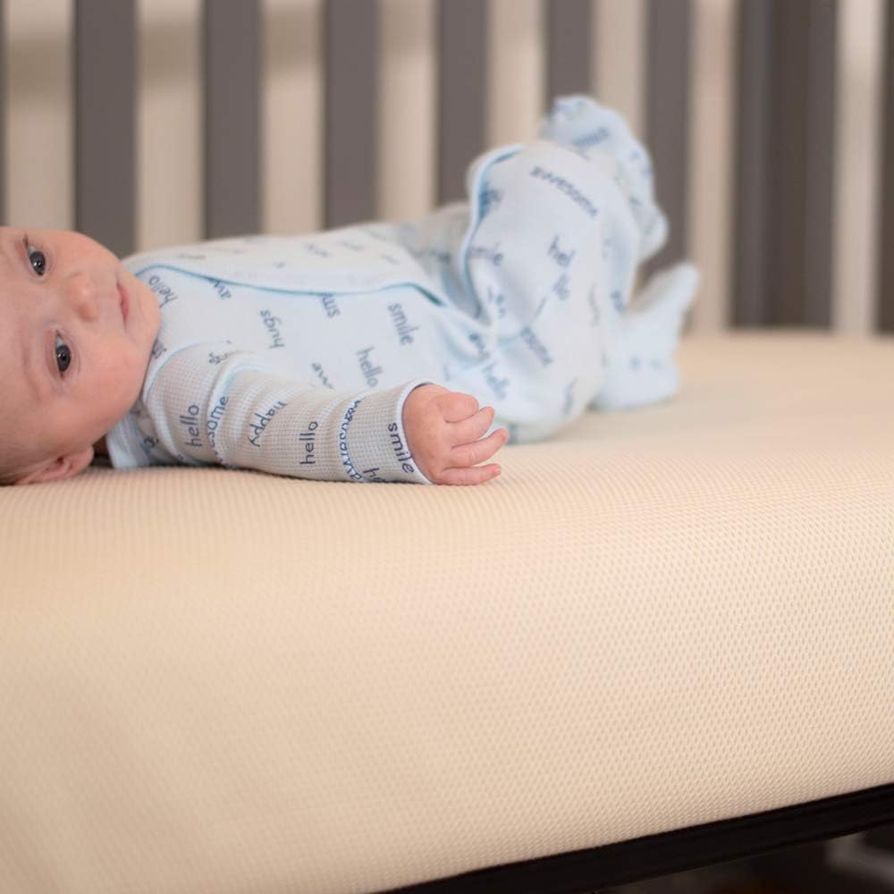 Naturepedic Organic Crib Mattress - 2-Stage 144 Coil Infant & Toddler Mattress with Protector Pad - Waterproof, Breathable & Non-Toxic for Baby and Toddler Bed