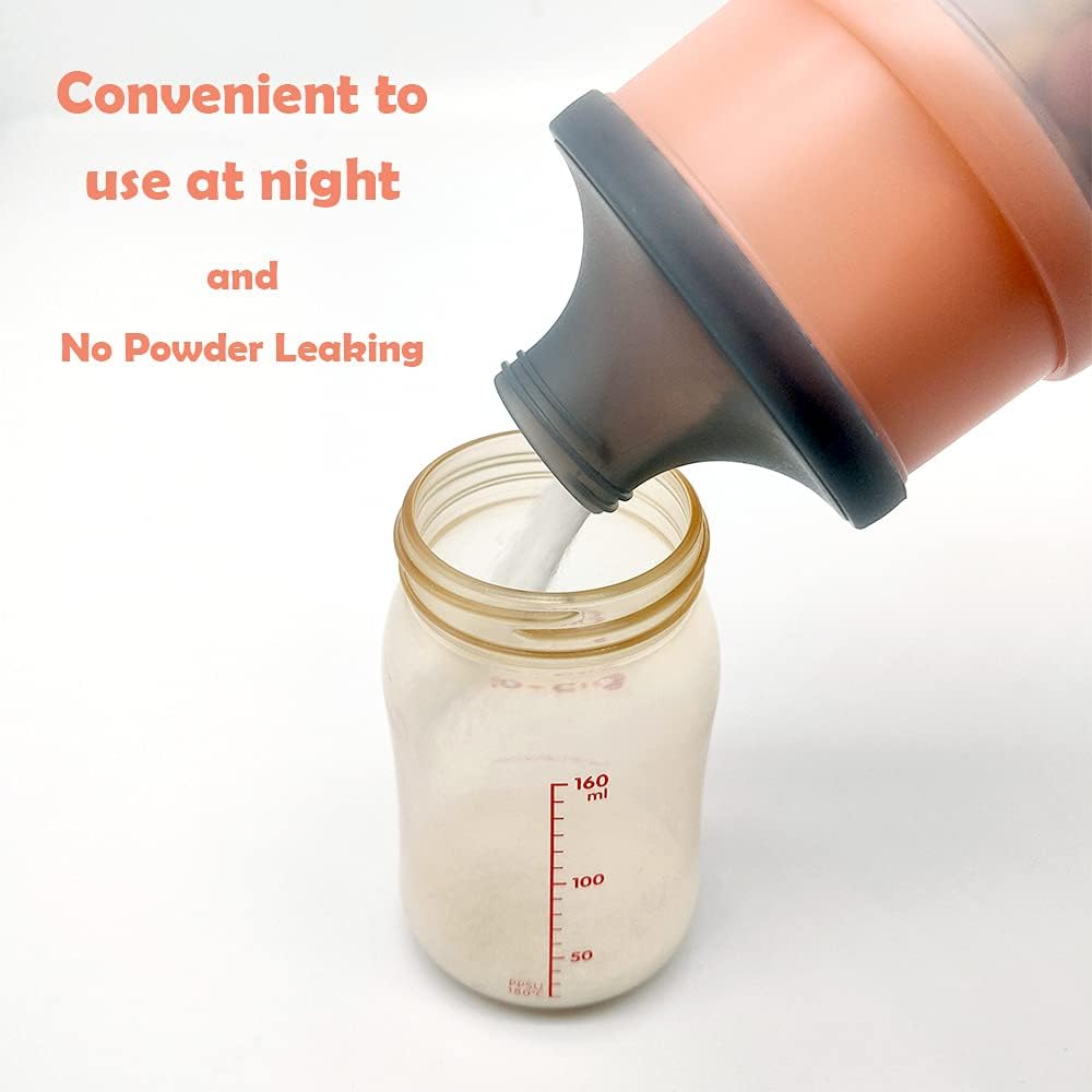 Baby Formula Dispenser, Formula Container, Portable Milk Powder Dispenser Container, Baby Feeding Travel Storage Container, Non-Spill Stackable Baby Snack Storage Container, BPA Free, 2 Packs