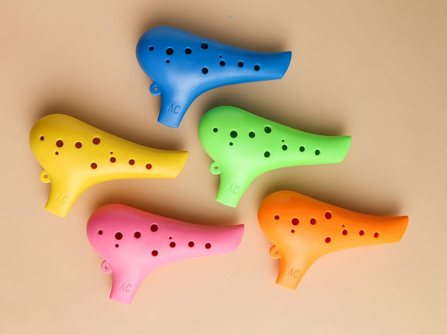 Aestivate Plastic Ocarina Instrument 12 Hole Ocarina Alto C 12-Hole Ocarina Instrument Easy Instrument (Blue)