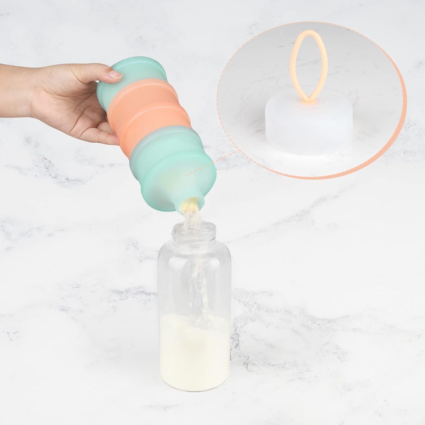 Accmor Baby Formula Dispenser On The Go, Stackable Formula Dispenser for Travel Formula Container to Go, Non-Spill Milk Powder Baby Kids Snack Storage Container, BPA Free