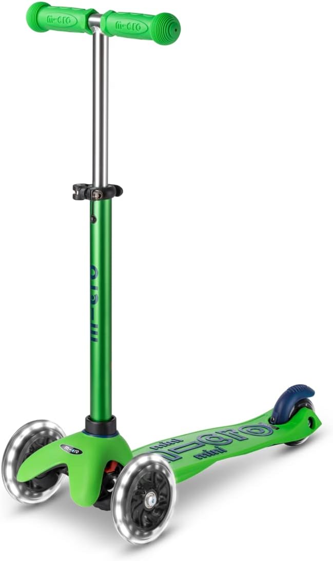 Micro Kickboard Mini Deluxe LED Three-Wheeled Lean-to-Steer Swiss-Designed Micro Scooter