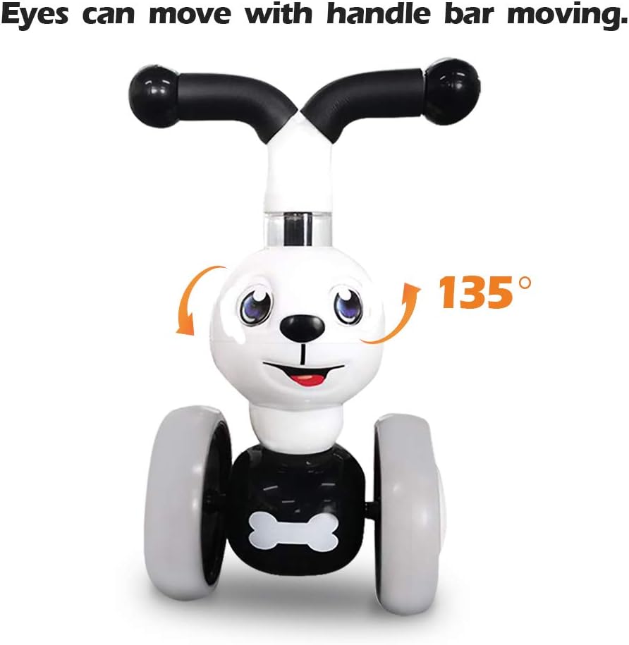 YGJT Baby Balance Bike Toys for 1 Year Old, Birthday Gifts for Boys and Girls, Silent Wheels & Non-Pedal Baby Walker Riding Toys for 10-36 Months Toddlers, Kids First Bike Gifts Spotty Dog