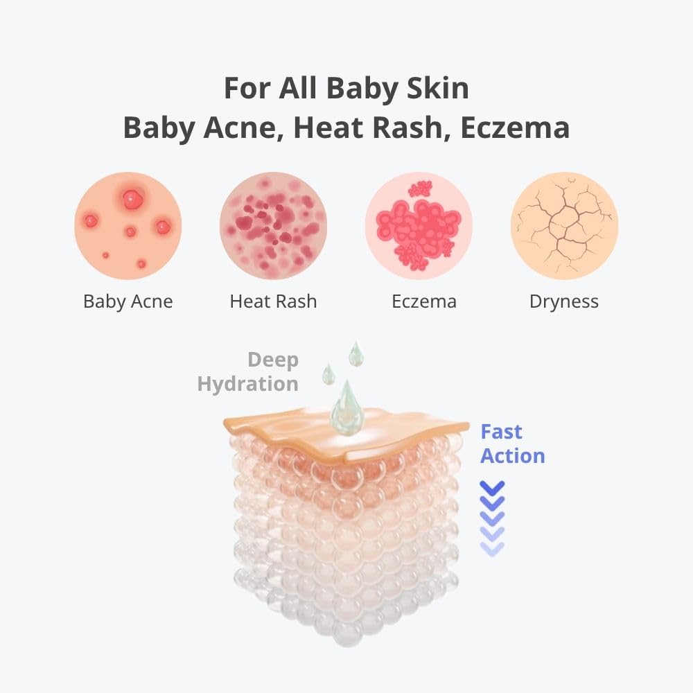 Cha&Mom Head-to-toe Korean Baby Skincare - Hypoallergenic, Plant Based, and Natural Hair & Body Wash, 10.58oz
