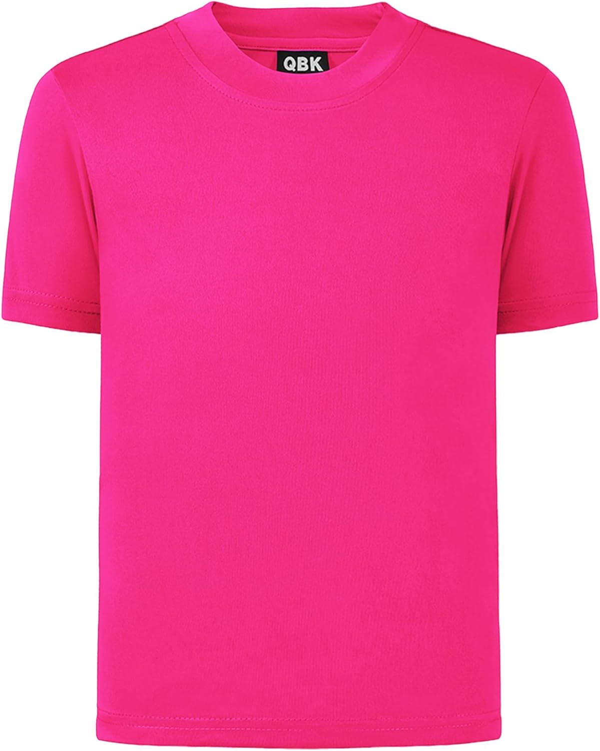 QBK 2T to Youth Neon Shirt Kids UPF 50+ Dry Fit Athletic Short Sleeve Rash Guard T Shirts for Boys Girls Sports Undershirt
