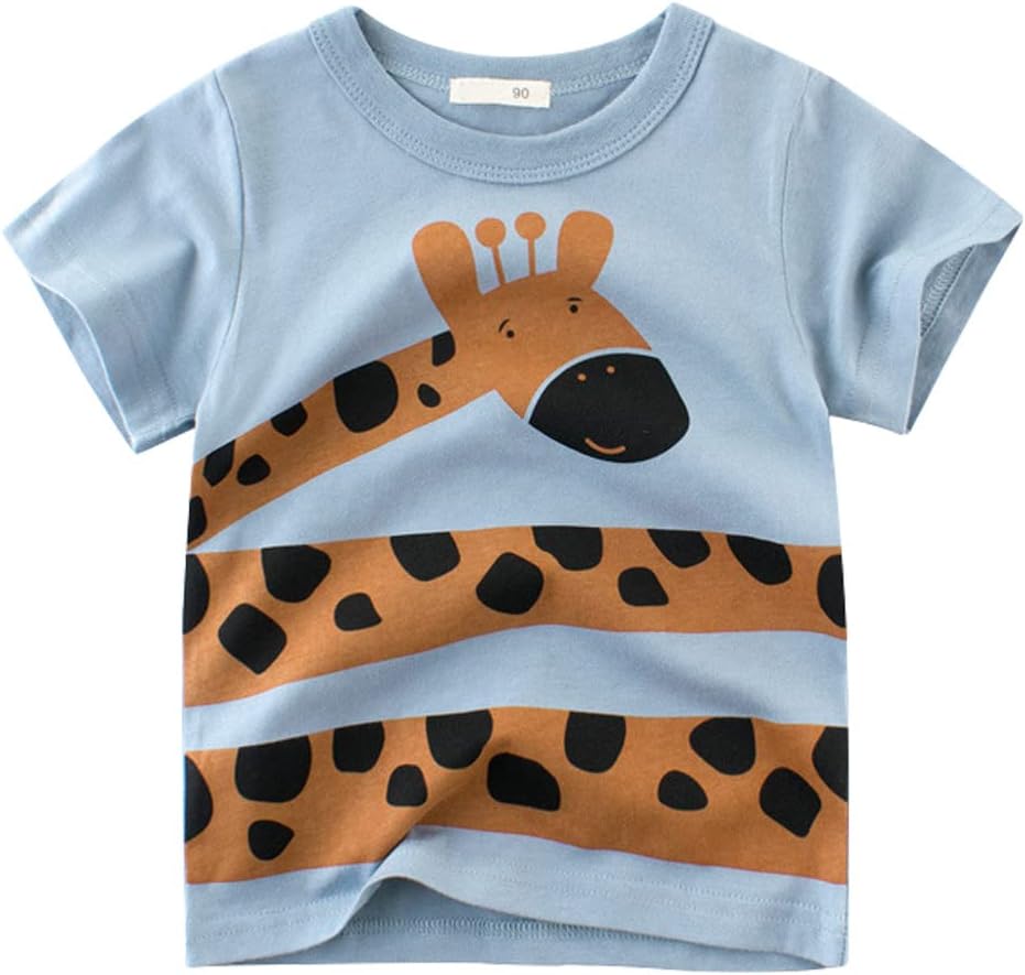 Boys' 4-Pack Excavator Short Sleeve Crewneck T-Shirts Top Tee Size 2-7 Years Toddler Boys' Value Pack Cotton T-Shirt