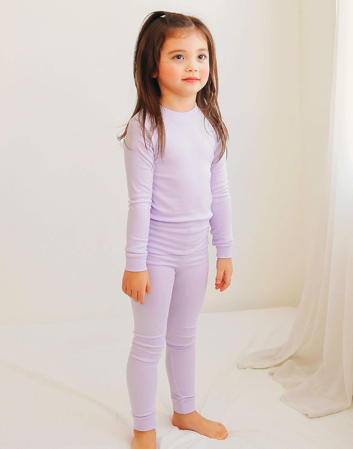 VAENAIT 6M-12Y Toddler Toddler Kids Toddler Girls Boys Soft Comfy Modal Tencel Solid Raglan Sleepwear Pajamas Pjs 2pcs Set