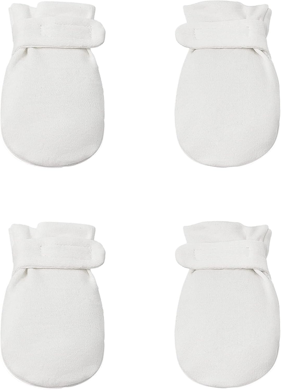 Newborn Baby No Scratch Mittens Stay On, 100% Cotton Breathable, Adjustable Infant Gloves for Baby Boys Girls Mittens