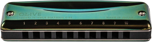 Suzuki Olive C20 10 Hole Diatonic Harmonica - Key of C