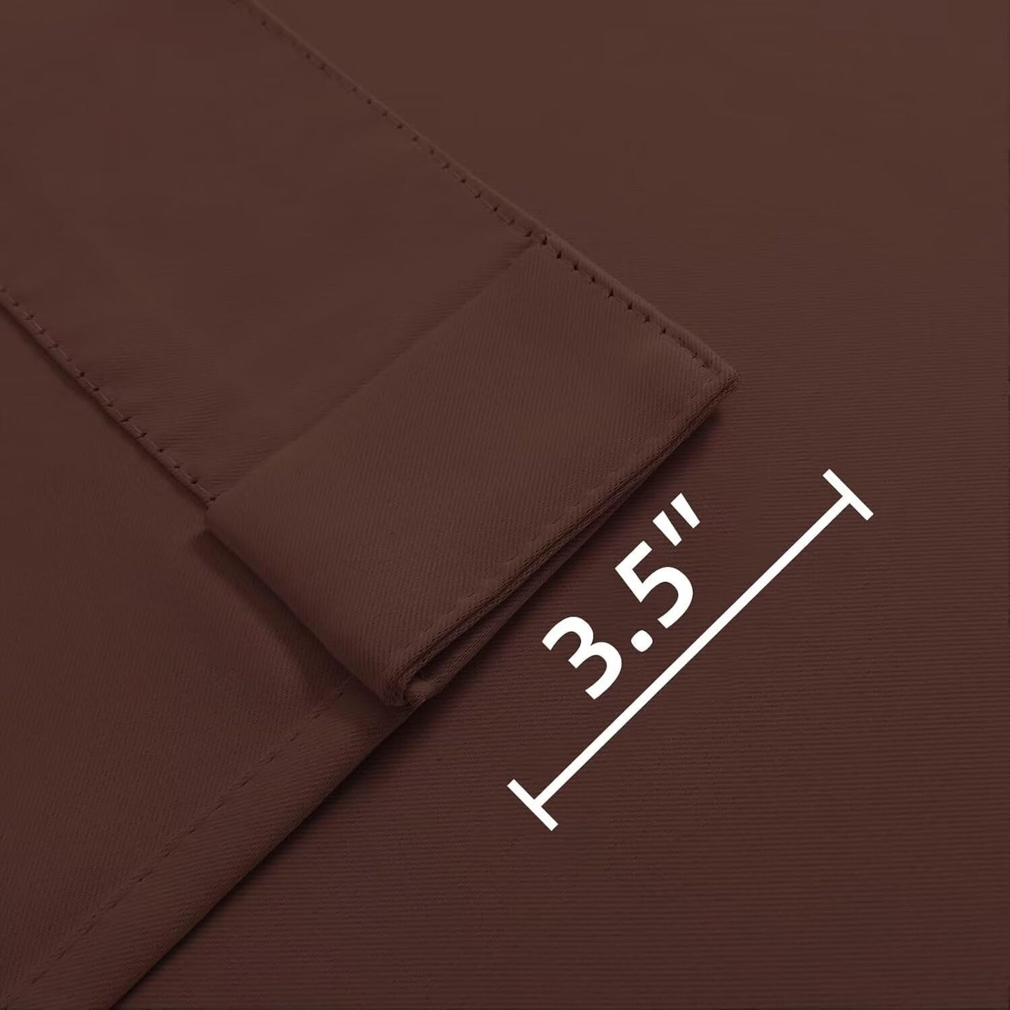 Joydeco Blackout Curtains 108 Inches Long, Thermal Insulated Black Out Curtains 2 Panels Set, Room Darkening Drapes for Living Room Window Rod Pocket Back Tab (W52 x L108 Inch, Chocolate)