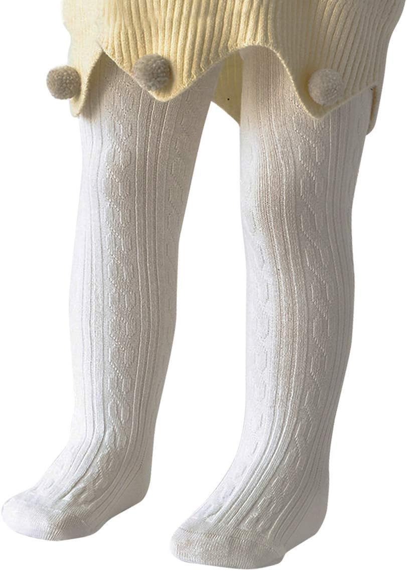 American Trends Baby Tights Non Slip Skid Baby Girl Tight Toddler Stocking Pants Cable Knit Infant Leggings