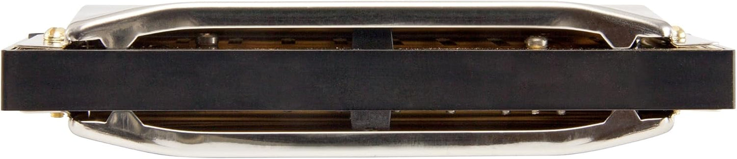 Hohner 560 Special 20 Harmonica - Key of B Bundle with Carrying Case, Key Stickers, Harmonica Beginner Online Manual, and Austin Bazaar Polishing Cloth
