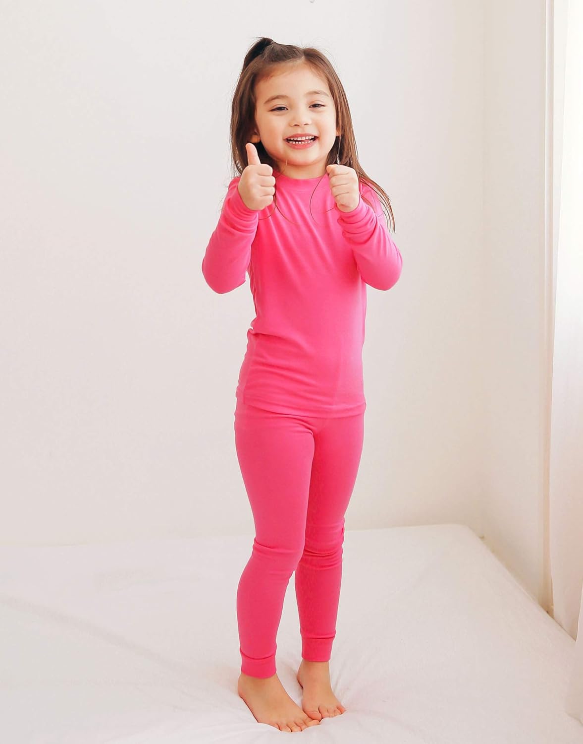 VAENAIT 6M-12Y Toddler Toddler Kids Toddler Girls Boys Soft Comfy Modal Tencel Solid Raglan Sleepwear Pajamas Pjs 2pcs Set