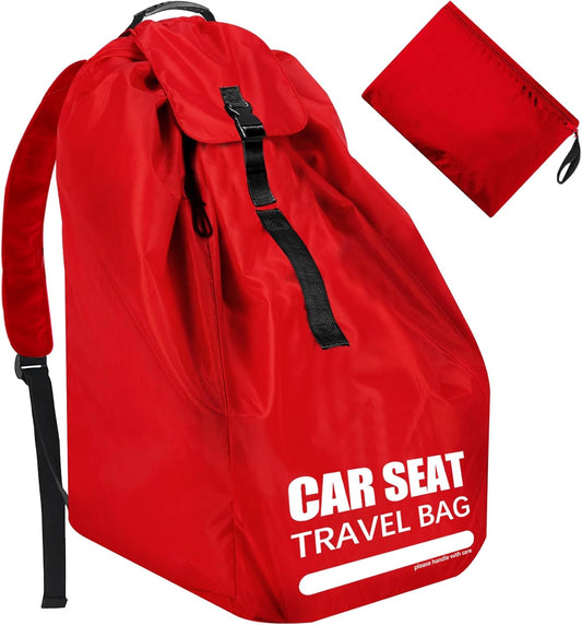 Car Seat Travel Bag for Airplane, Large Car Seat Bags for Air Travel with Comfort Padded Straps, Gate Check Storage Bag/Backpack for Carseat Airport, Carseat Cover Travel - Baby Travel Essential