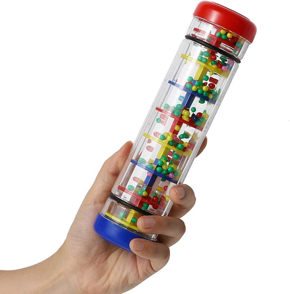Rainmaker 8 inch Mini Rainstick for Babies Rattle Tube Rain Stick Shaker Music Sensory Auditory Instrument Toy for Baby Child Girl (8 inch)