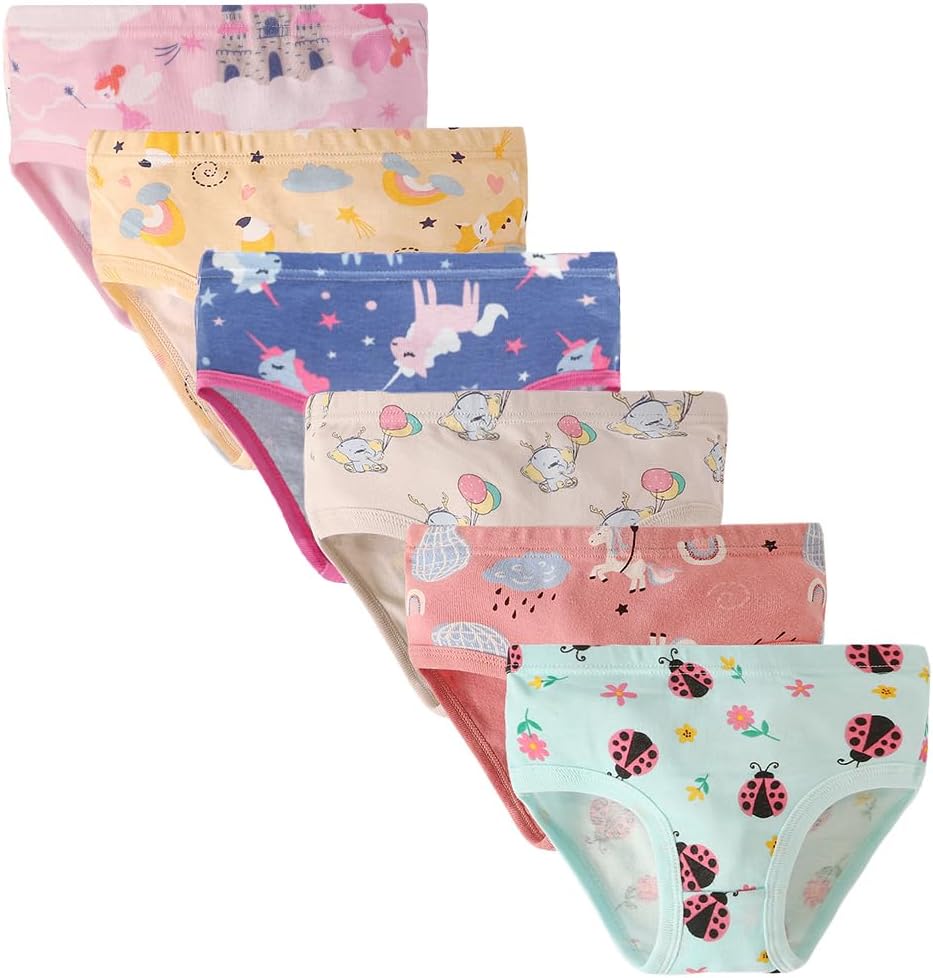 Hahan Girls Soft Panties Toddler Girls Cotton Underwear Kids Briefs