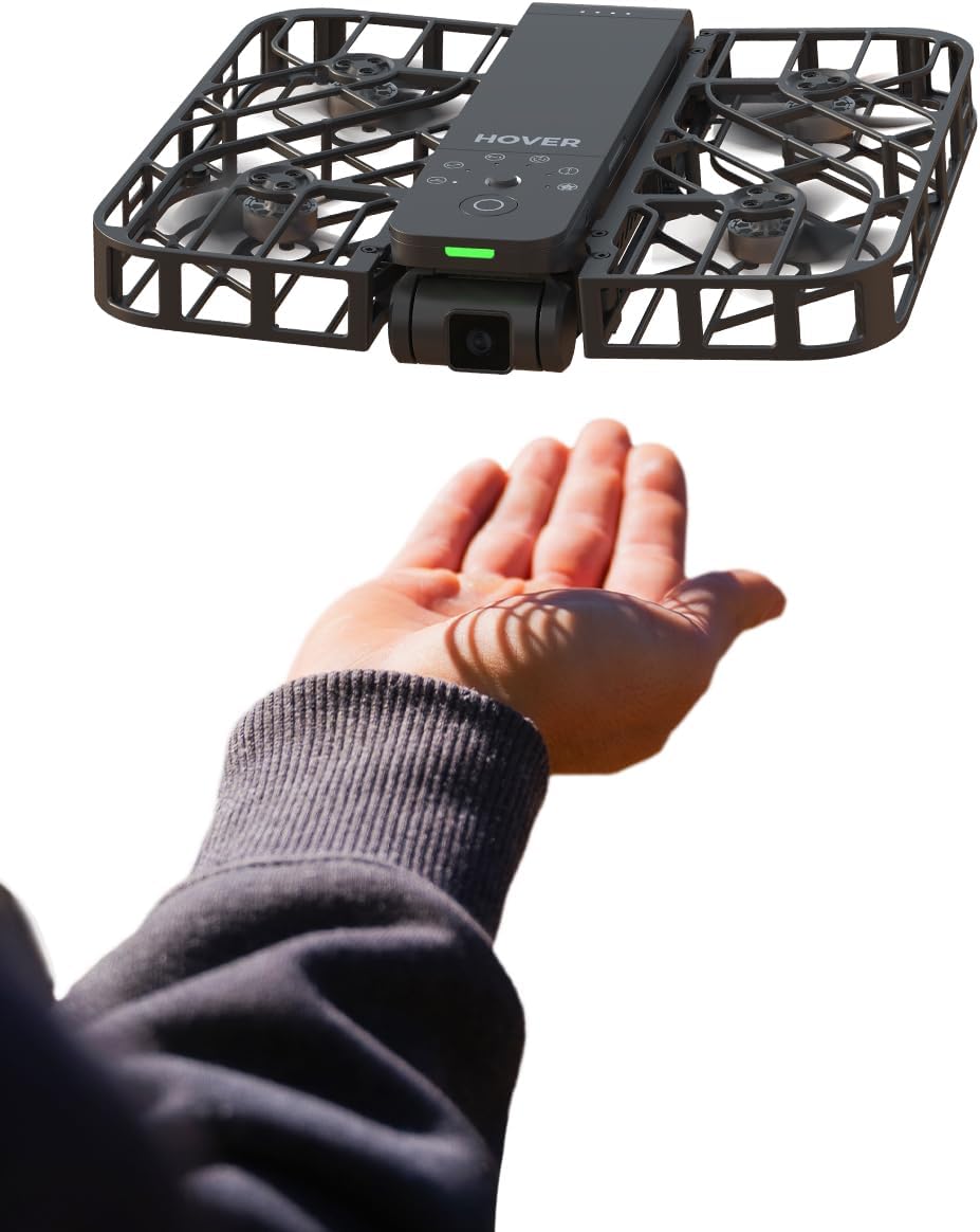 X1 Drone with Camera, Self-Flying Camera Drone with Follow Me Mode, Foldable Mini Drone with HDR Video Capture, Palm Takeoff, Intelligent Flight Paths, Hands-Free Control Black (Standard)