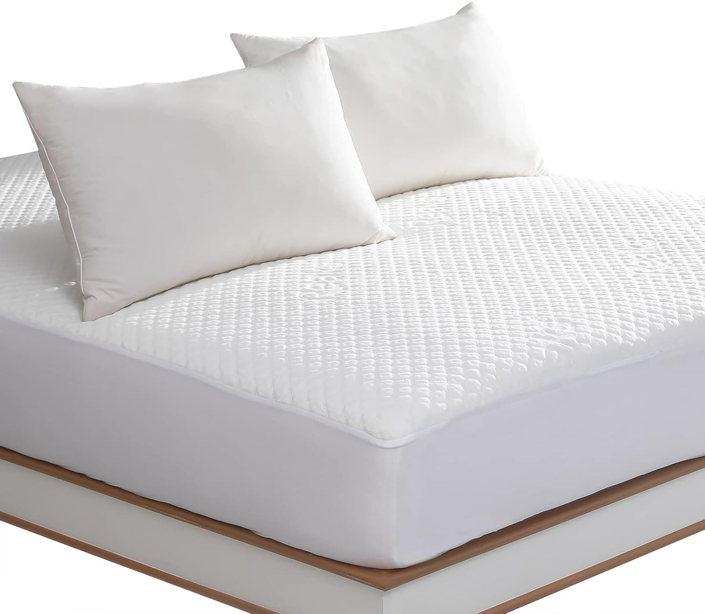 California King Size Waterproof Mattress Protector Fitted Mattress Pad Cover with Deep Pocket Up to 18''