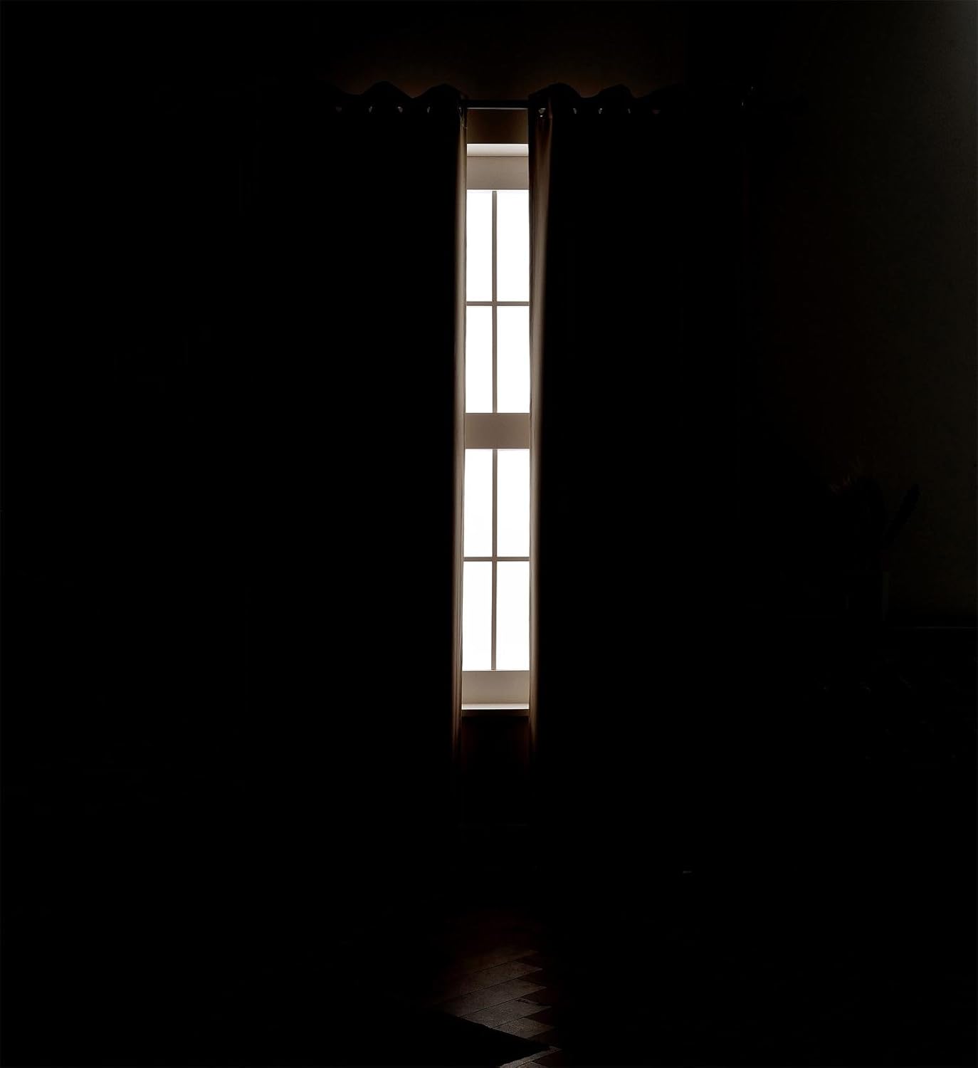 MIUCO Room Darkening Curtains Textured Grommet Thermal Insulated Blackout Curtains for Bedroom Set of 2 52x95 Inch Taupe