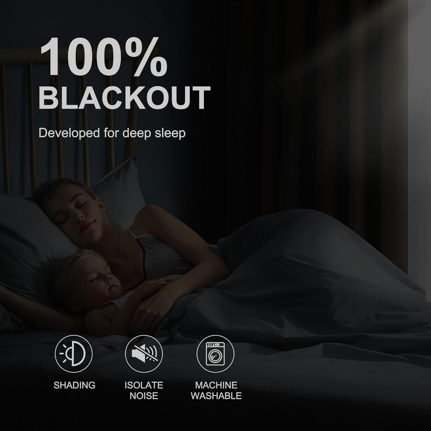 NICETOWN 100% Blackout Curtains for Bedroom, Thermal Insulated Window Drapes Room Darkening Cafe Curtains for Living Room with Grommet Top, 52 x 63 Inch Long, 2 Panels, Khaki