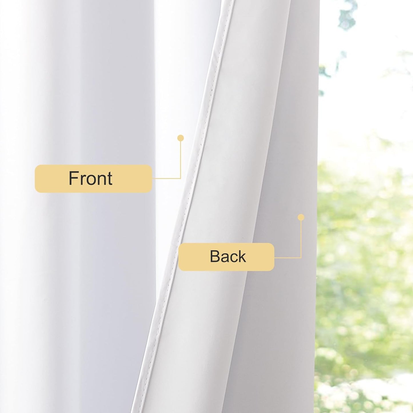 NICETOWN 100% Blackout 108 inch Curtains, Grommet Thermal Insulated Window Treatments Light Blocking Drapes for Bedroom/Living Room, W52 x L108, 2 Panels