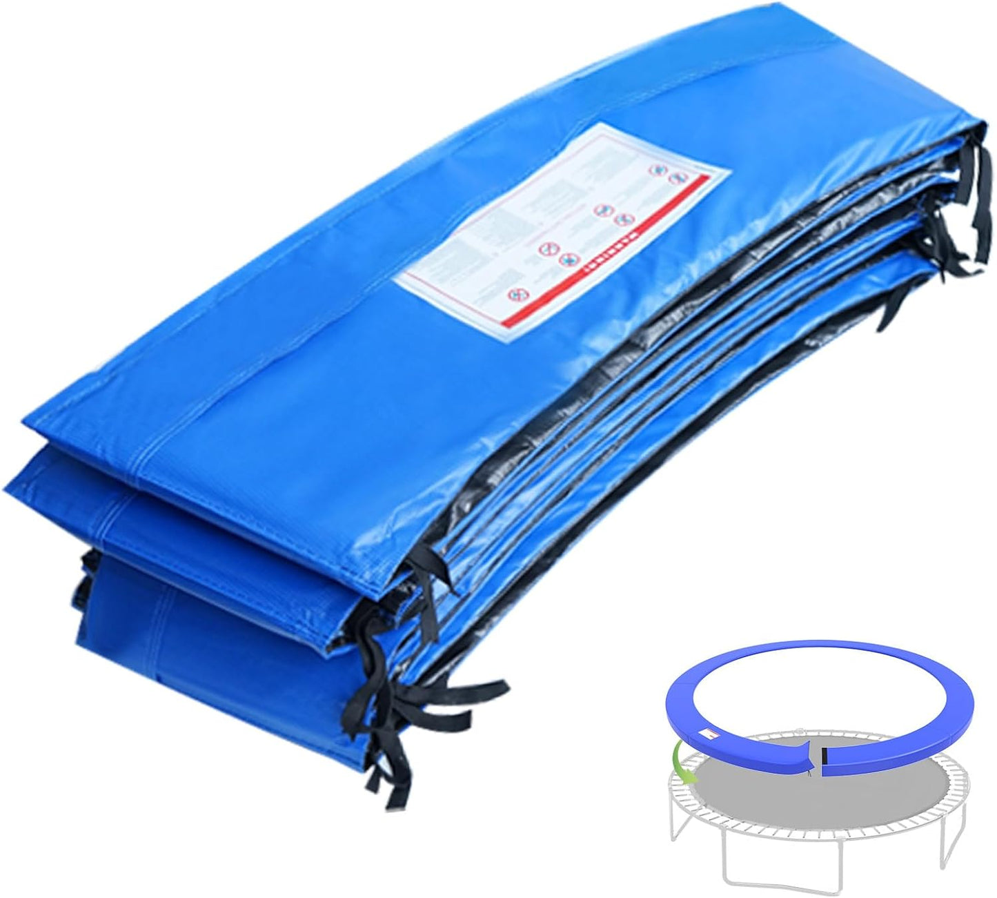 16FT/15FT/14FT/12FT/10FT Trampoline Safety Pad Replacement, Round Trampoline Spring Protection Cover, Fits 16FT/15FT/14FT/12FT/10FT Frames, Water-Resistant Trampoline Accessories